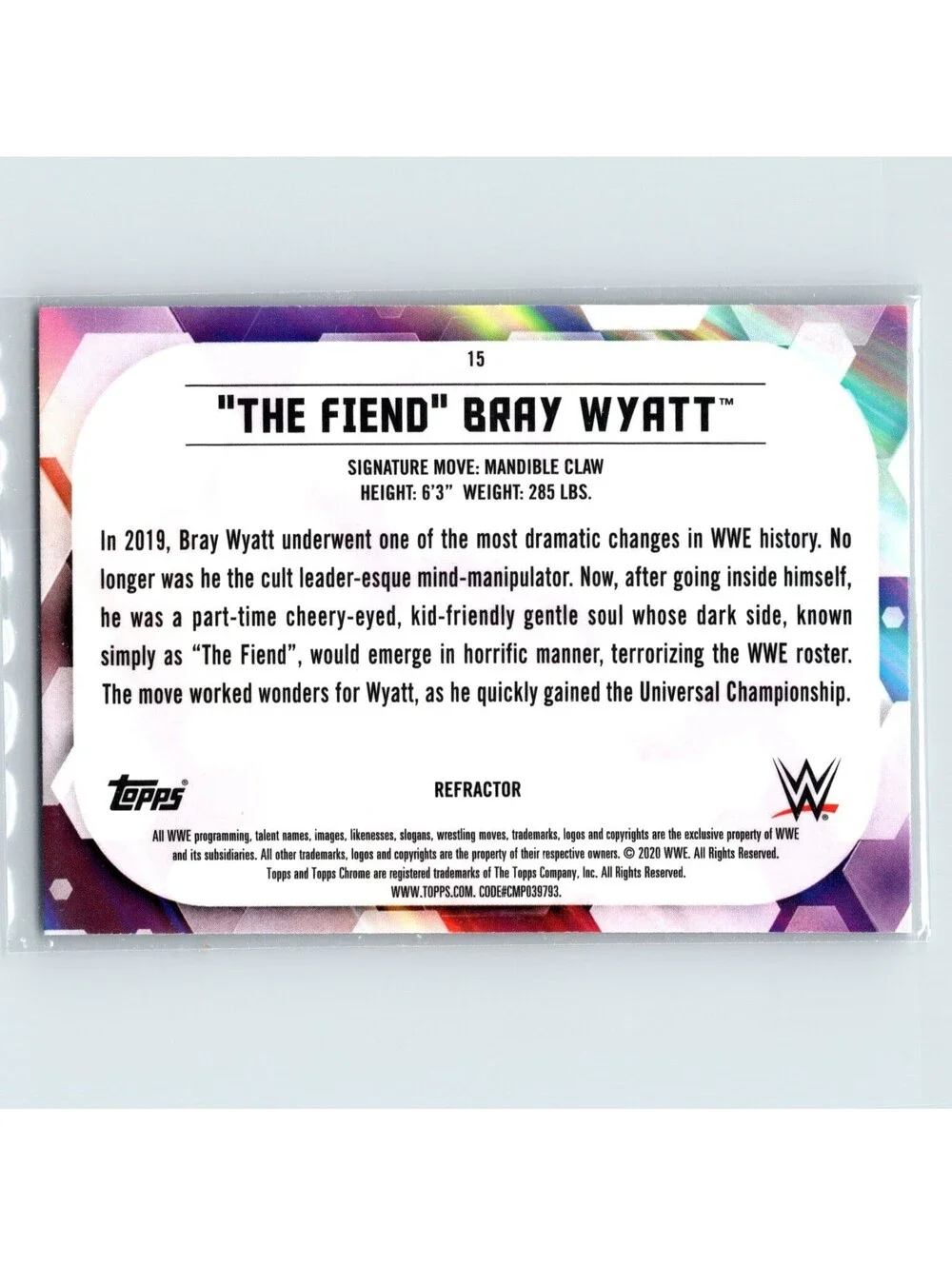 2020 Topps Chrome WWE 